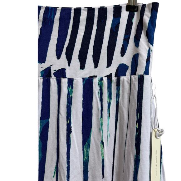 Tart Collections Blue Green Abstract Print Pencil Midi Skirt -Size XS- NWT - Picture 3 of 5